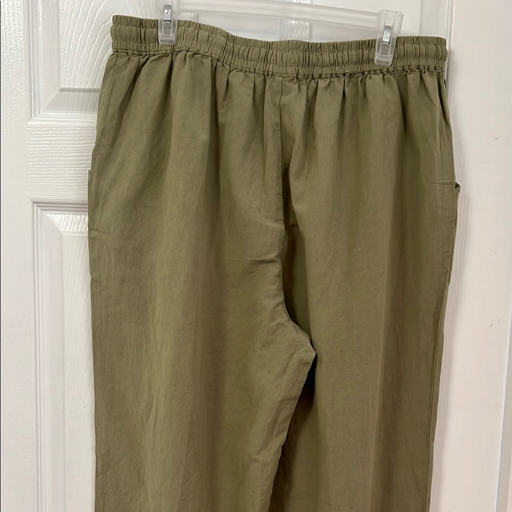Chartou Women’s Linen/Cotton Olive Green Pants - **NWT** - size XL - Picture 4 of 7